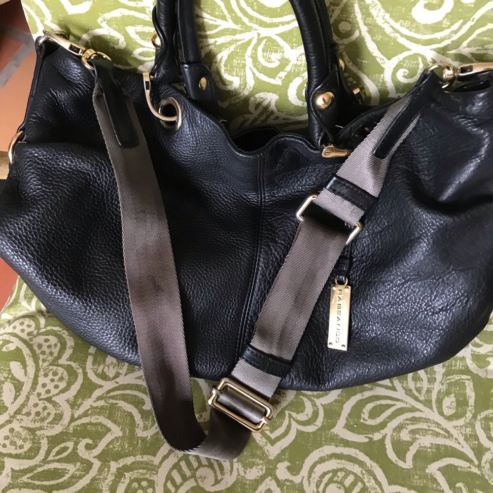 Rabeanco black leather (real) handbag - Picture 4 of 8